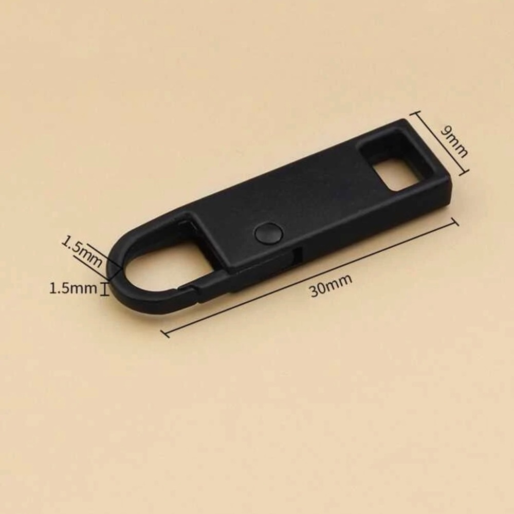 3Pcs Metal Black Zipper Pull - Picture 5 of 5